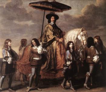夏爾 勒 佈倫 Chancellor Seguier at the Entry of Louis XIV into Paris